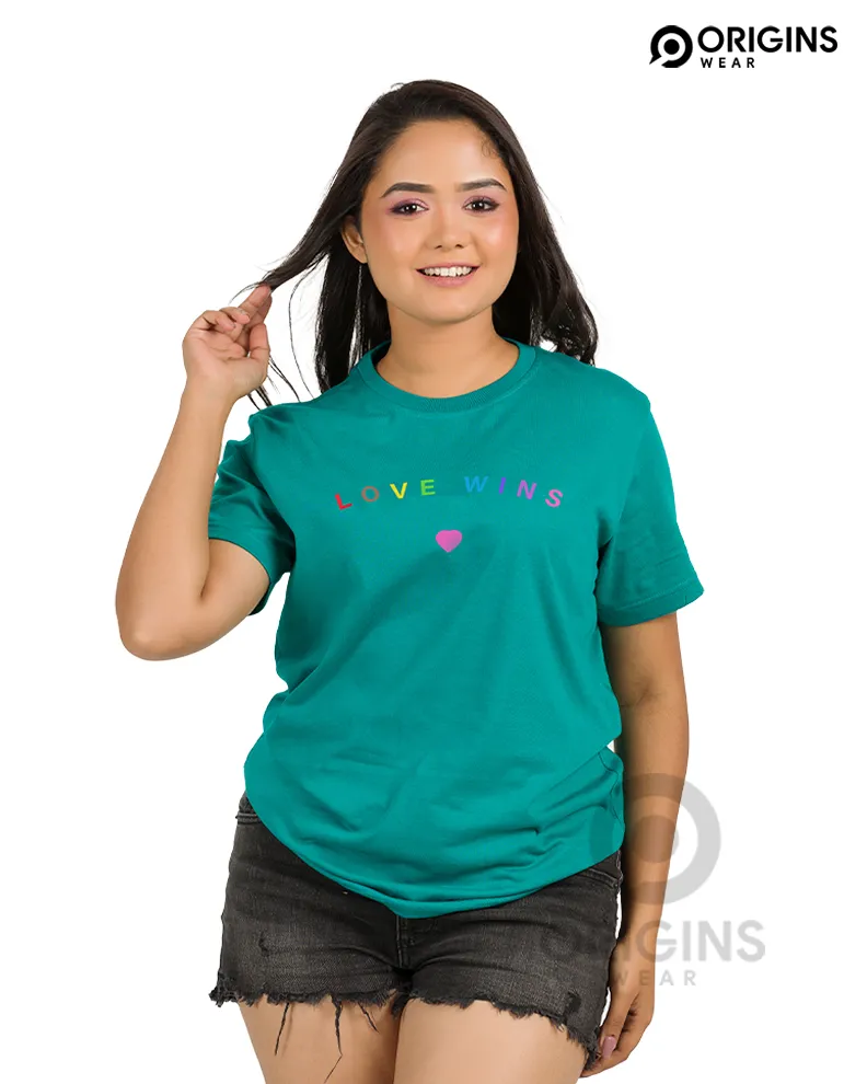 Love Wings Damro Green Colour Men & Women Premium Cotton T-Shirt