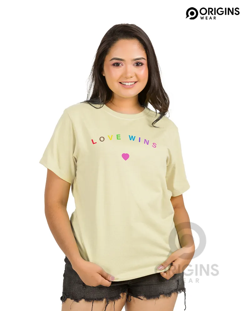 Love Wings Ivory Colour Men & Women Premium Cotton T-Shirt