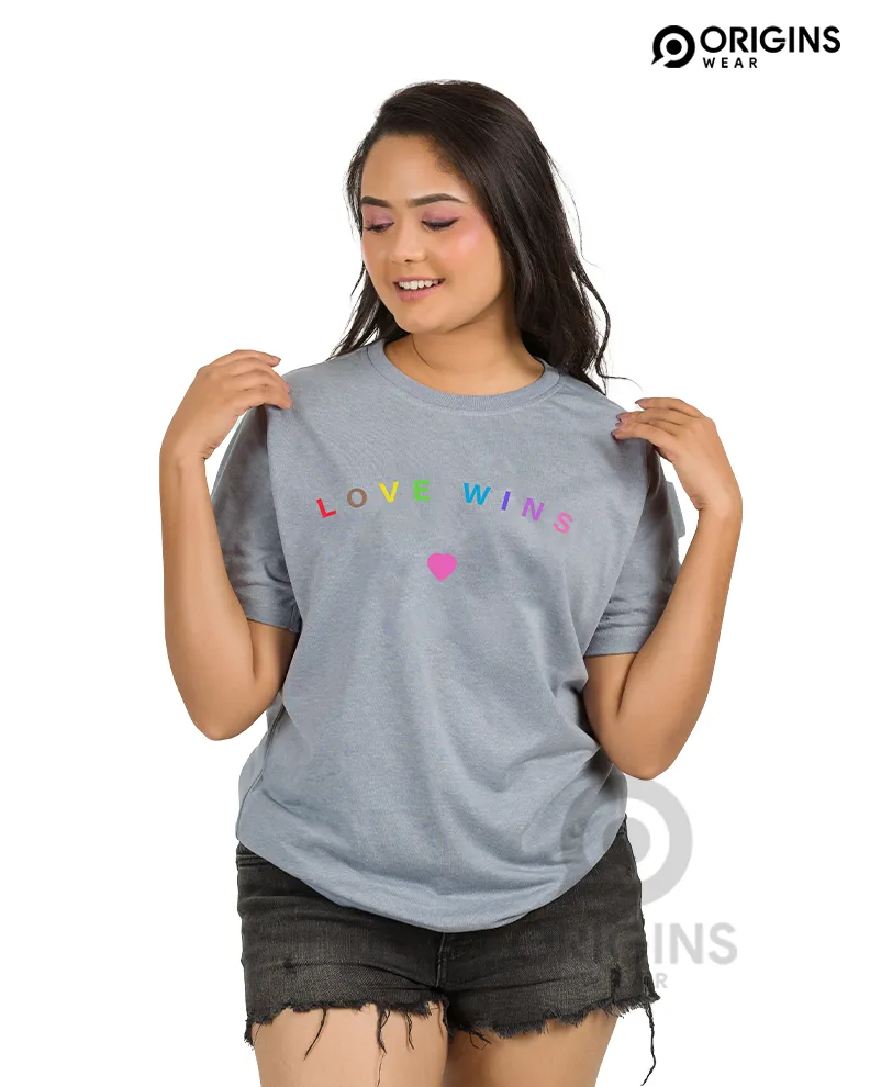 Love Wings Light Ash Colour Men & Women Premium Cotton T-Shirt
