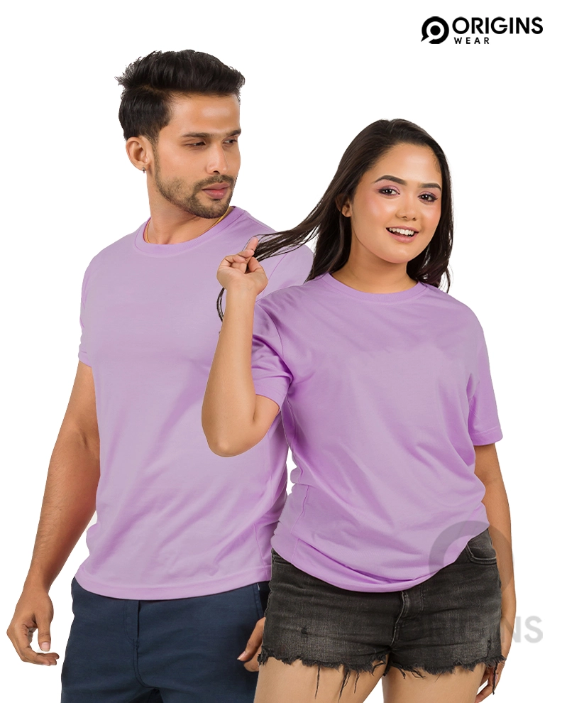 Lavender Colour Cotton T-Shirt Unisex