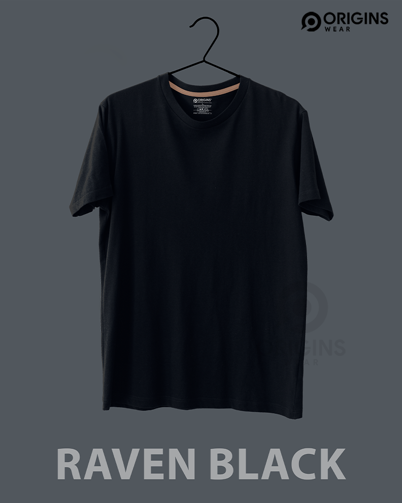 Ravan Black Cotton T Shirt - M