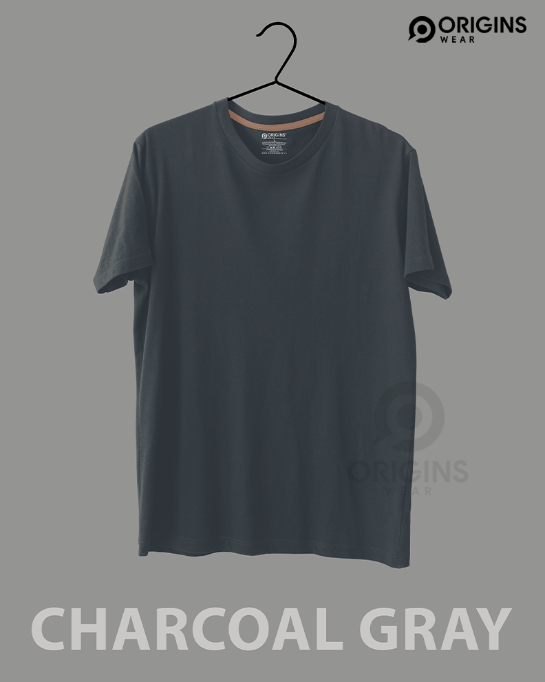 Charcoal Gray Cotton T Shirt