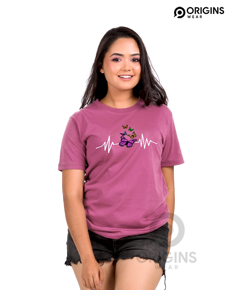 Butterfly Flamingo Unisex Premium Cotton T-Shirt