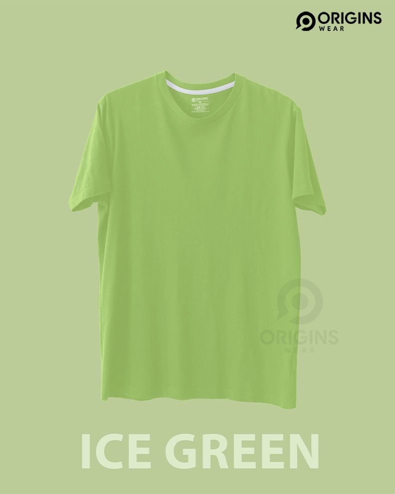 Ice Green Colour Cotton T-Shirt Unisex