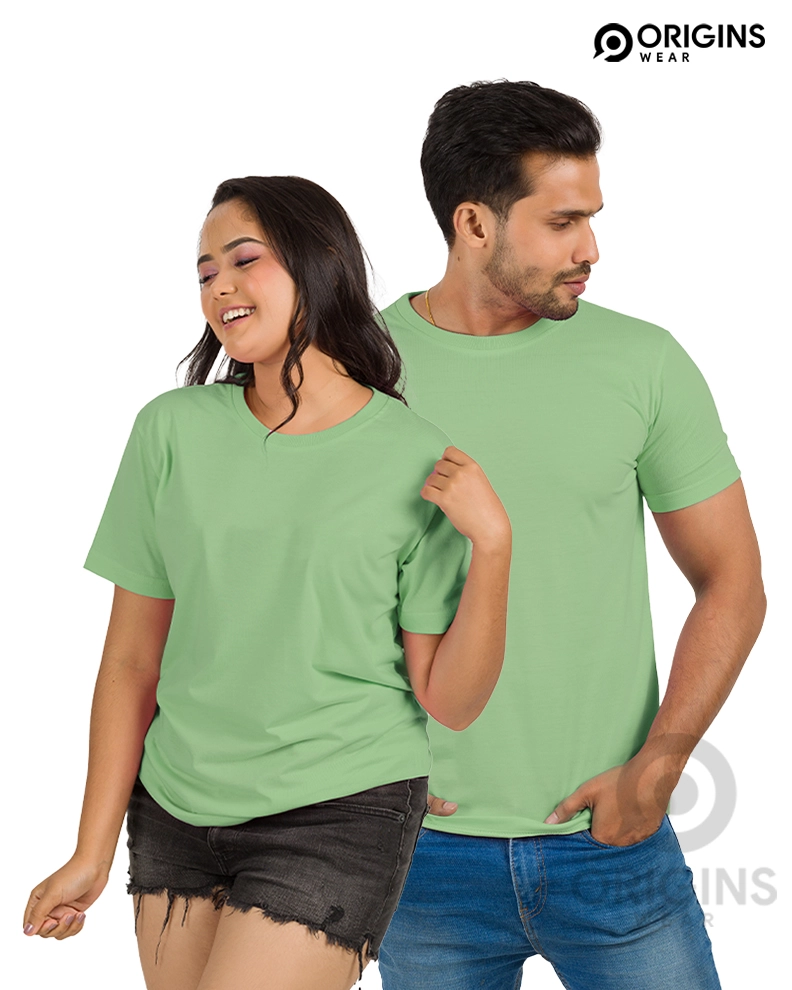 Ice Green Colour Cotton T-Shirt Unisex