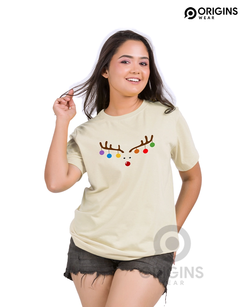 Reindeer Ivory Unisex Premium Cotton T -Shirt