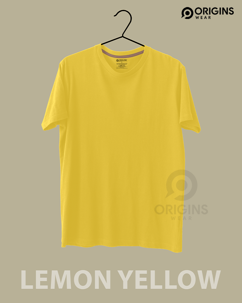 Lemon Yellow Cotton T Shirt