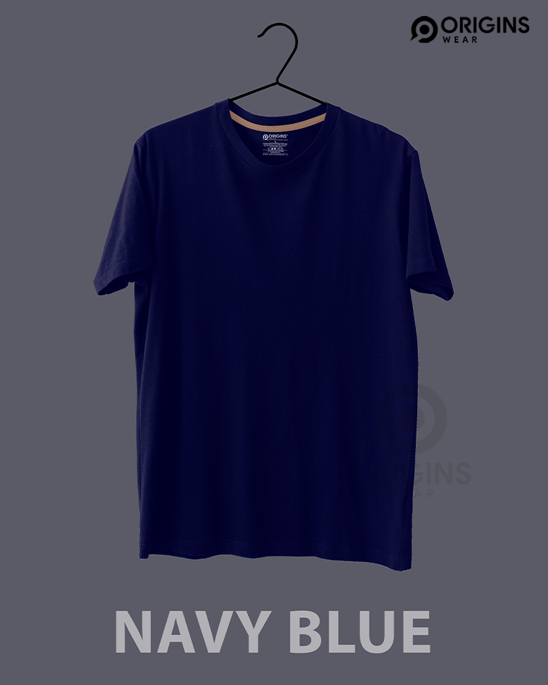 Navy Blue Cotton T-Shirt - L