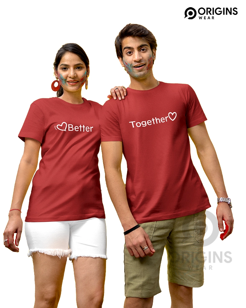 Better Together Brick Couple Unisex Premium Cotton T-Shirt