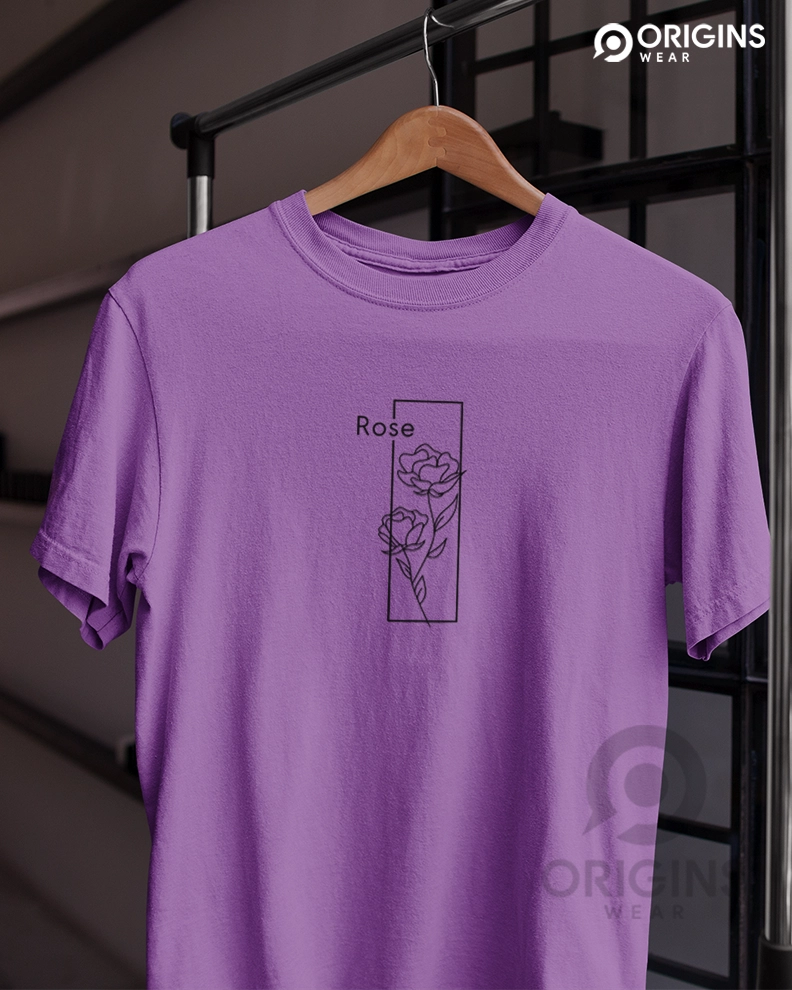 Rose Flower Unisex Lavender Premium Cotton T-Shirt