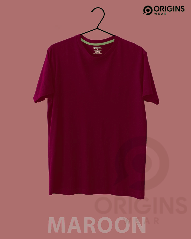 Maroon Colour Cotton T Shirt