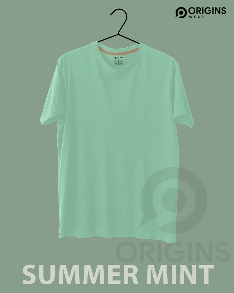 Summer Mint Colour Cotton T-Shirt Unisex - S